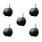 Service Caster 2-3/8'' Floor Safe Black Hooded Twin Wheel Caster Grip Ring Stem, 5PK SCC-GR02S60D-NYU-FB-716X1716-5 - alternate 1